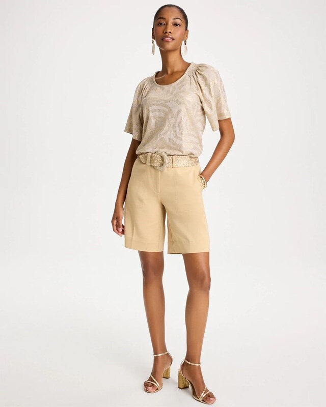 Emme Fly Front Sateen Shorts - image 2